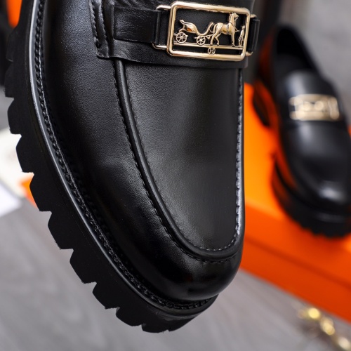 Replica Hermes Leather Shoes For Men #1179147 $82.00 USD for Wholesale