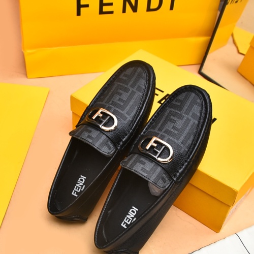 Replica Fendi Leather Shoes For Men #1179175 $80.00 USD for Wholesale