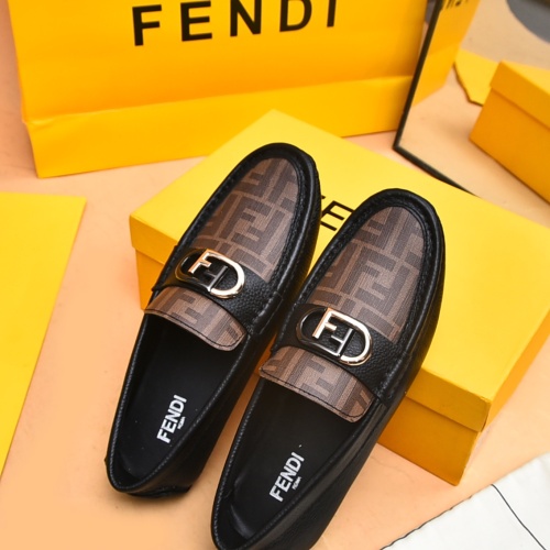 Replica Fendi Leather Shoes For Men #1179176 $80.00 USD for Wholesale