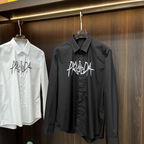 Replica Prada Shirts Long Sleeved For Men #1179228 $92.00 USD for Wholesale