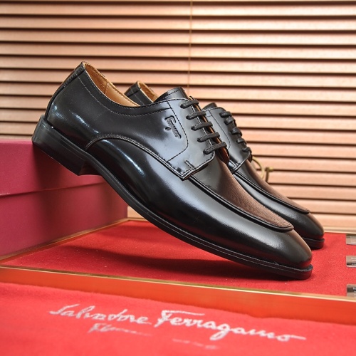 Replica Salvatore Ferragamo Leather Shoes For Men #1179330 $108.00 USD for Wholesale
