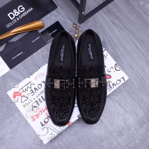 Replica Dolce & Gabbana D&G Leather Shoes For Men #1179732 $100.00 USD for Wholesale