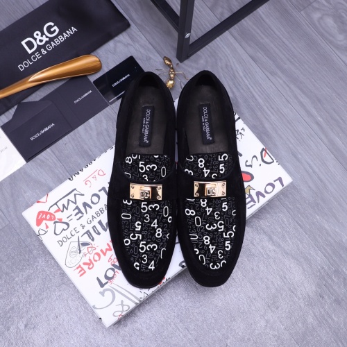 Replica Dolce & Gabbana D&G Leather Shoes For Men #1179736 $100.00 USD for Wholesale