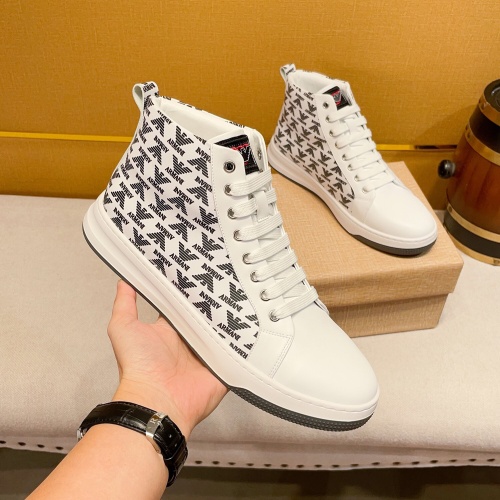Armani High Tops Shoes For Men #1179882 $80.00 USD, Wholesale Replica Armani High Tops Shoes