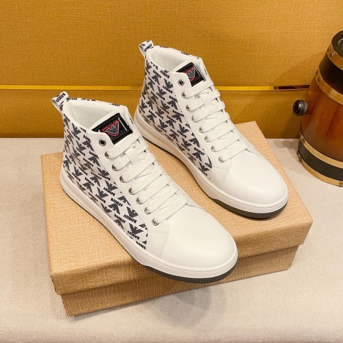 Replica Armani High Tops Shoes For Men #1179882 $80.00 USD for Wholesale