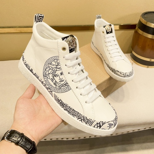 Replica Versace High Tops Shoes For Men #1179886 $80.00 USD for Wholesale