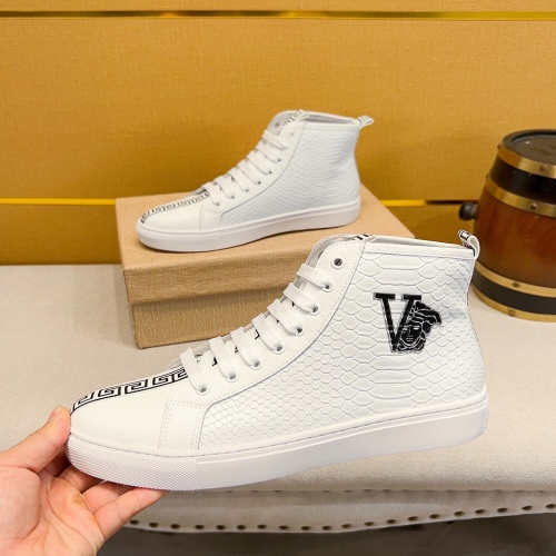 Replica Versace High Tops Shoes For Men #1179891 $80.00 USD for Wholesale