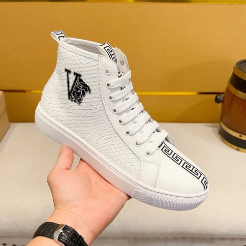 Replica Versace High Tops Shoes For Men #1179891 $80.00 USD for Wholesale