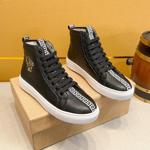 Replica Versace High Tops Shoes For Men #1179893 $80.00 USD for Wholesale