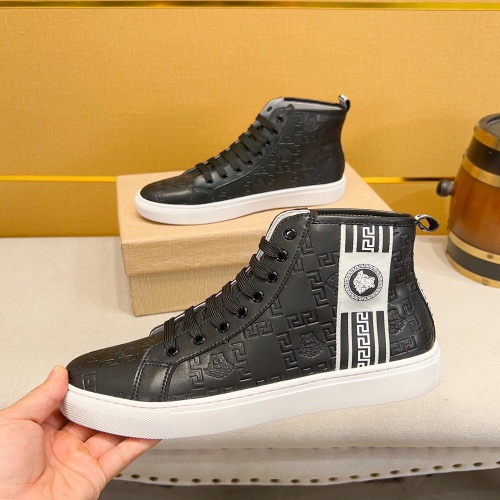 Replica Versace High Tops Shoes For Men #1179897 $80.00 USD for Wholesale