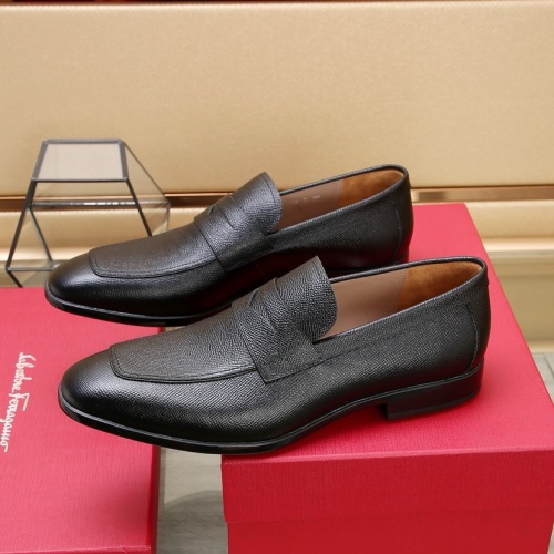 Replica Salvatore Ferragamo Leather Shoes For Men #1179930 $125.00 USD for Wholesale