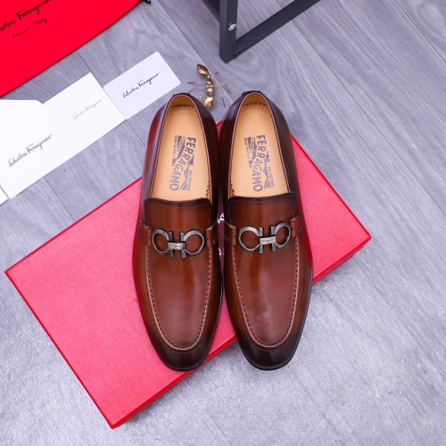 Replica Salvatore Ferragamo Leather Shoes For Men #1180032 $92.00 USD for Wholesale