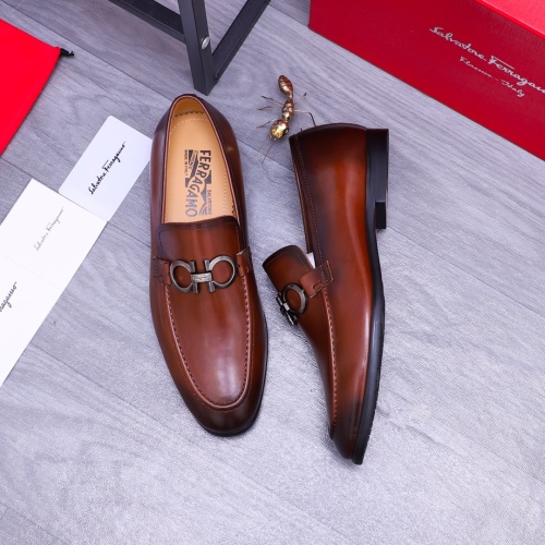 Replica Salvatore Ferragamo Leather Shoes For Men #1180032 $92.00 USD for Wholesale