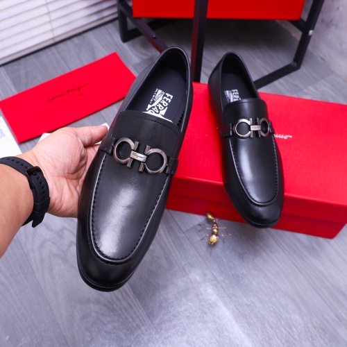 Replica Salvatore Ferragamo Leather Shoes For Men #1180033 $92.00 USD for Wholesale
