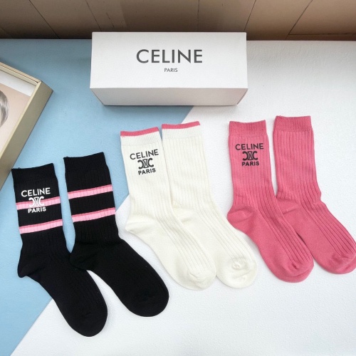 Replica Celine Socks #1180143 $32.00 USD for Wholesale