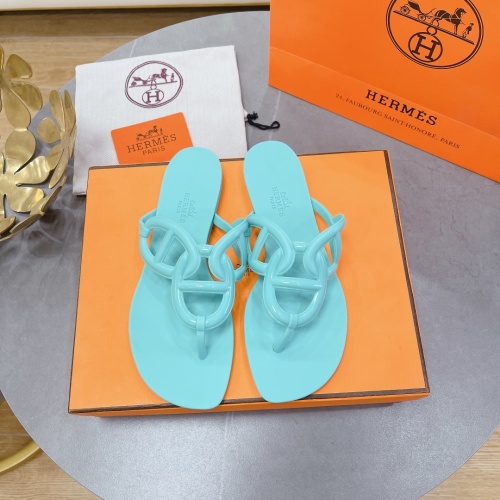 Replica Hermes Slippers For Women #1180466 $56.00 USD for Wholesale