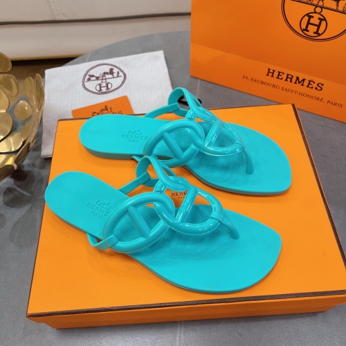 Replica Hermes Slippers For Women #1180466 $56.00 USD for Wholesale