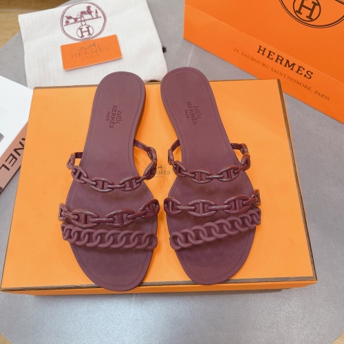 Hermes Slippers For Women #1180469 $48.00 USD, Wholesale Replica Hermes Slippers