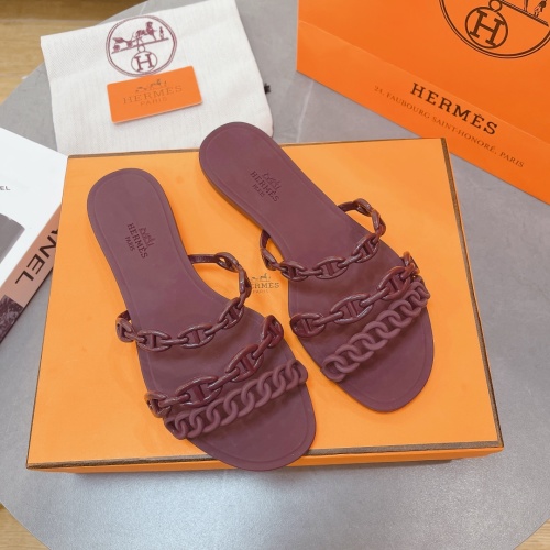 Replica Hermes Slippers For Women #1180469 $48.00 USD for Wholesale