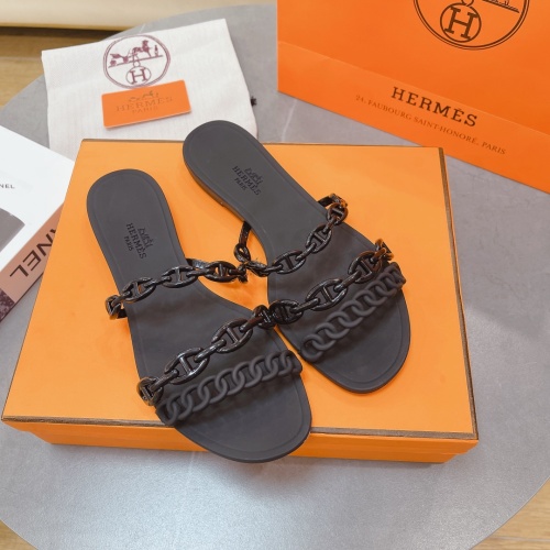 Replica Hermes Slippers For Women #1180472 $48.00 USD for Wholesale