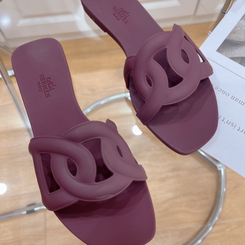 Replica Hermes Slippers For Women #1180476 $48.00 USD for Wholesale