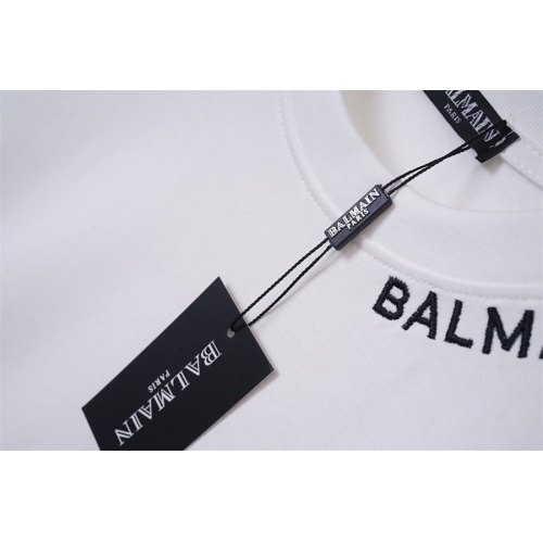 Replica Balmain T-Shirts Short Sleeved For Unisex #1181244 $32.00 USD for Wholesale