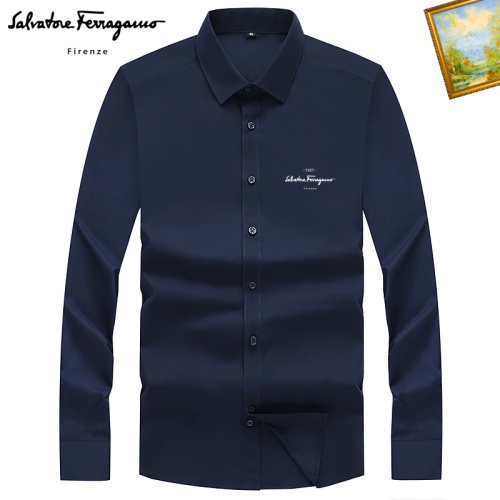 Salvatore Ferragamo Shirts Long Sleeved For Unisex #1181787 $40.00 USD, Wholesale Replica Salvatore Ferragamo Shirts