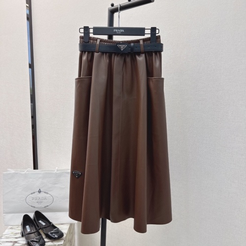 Prada Midi Skirt For Women #1181815 $85.00 USD, Wholesale Replica Prada Skirts