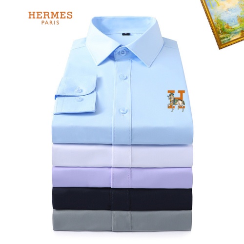 Replica Hermes Shirts Long Sleeved For Unisex #1181836 $40.00 USD for Wholesale