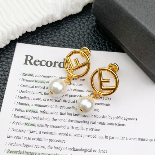 Replica Fendi Earrings For Women #1182894 $27.00 USD for Wholesale
