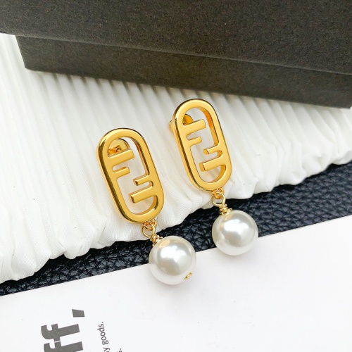 Fendi Earrings For Women #1182895 $27.00 USD, Wholesale Replica Fendi Earrings