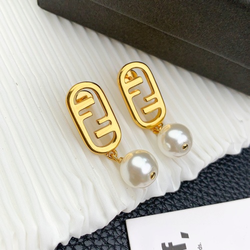 Replica Fendi Earrings For Women #1182895 $27.00 USD for Wholesale