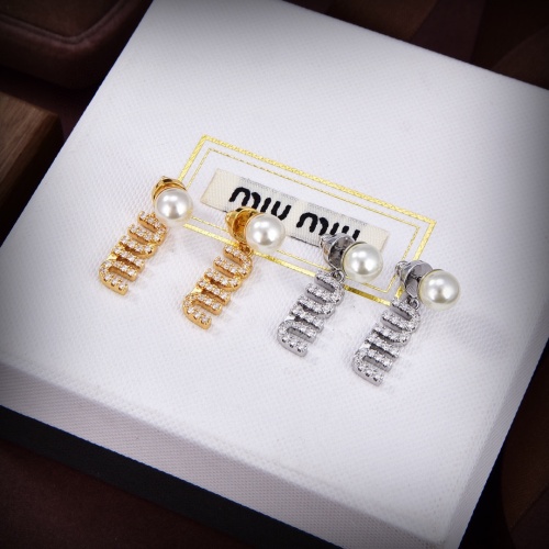Replica MIU MIU Earrings For Women #1183256 $27.00 USD for Wholesale