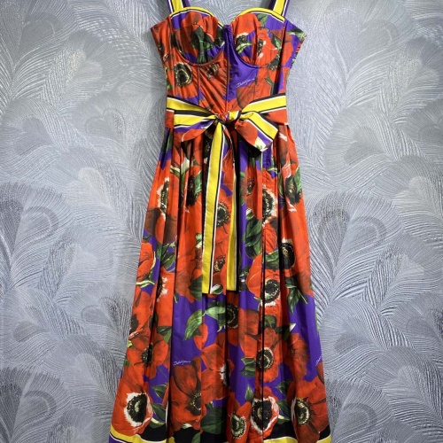 Dolce &amp; Gabbana Dresses Sleeveless For Women #1183329 $135.00 USD, Wholesale Replica Dolce &amp; Gabbana Dresses
