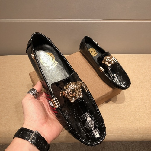 Replica Versace Leather Shoes For Men #1183668 $68.00 USD for Wholesale