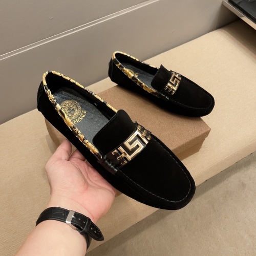 Replica Versace Leather Shoes For Men #1183674 $68.00 USD for Wholesale