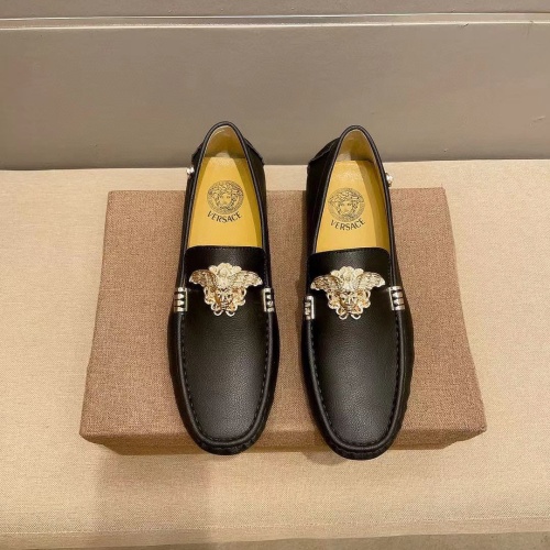 Replica Versace Leather Shoes For Men #1183675 $68.00 USD for Wholesale