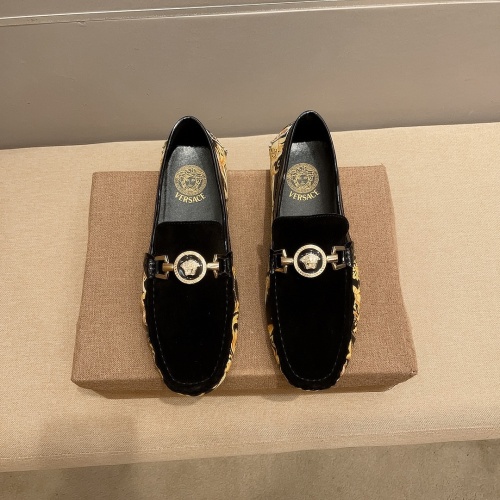 Replica Versace Leather Shoes For Men #1183676 $68.00 USD for Wholesale