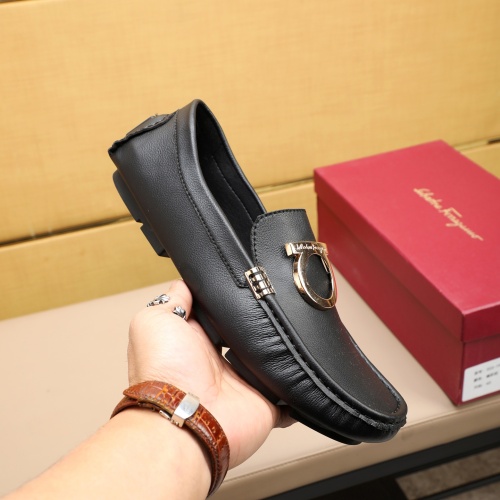 Replica Salvatore Ferragamo Leather Shoes For Men #1183682 $68.00 USD for Wholesale