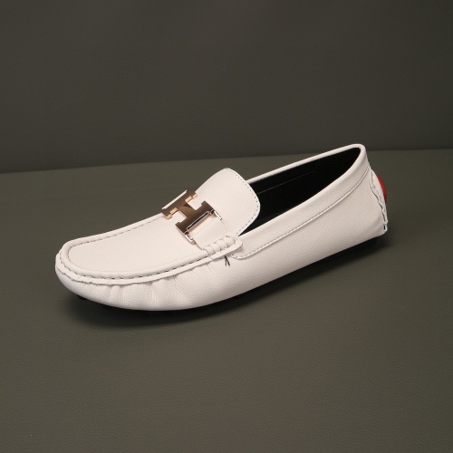Replica Hermes Leather Shoes For Men #1183683 $68.00 USD for Wholesale