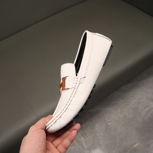 Replica Hermes Leather Shoes For Men #1183683 $68.00 USD for Wholesale