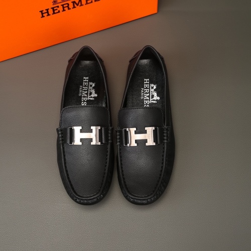 Replica Hermes Leather Shoes For Men #1183684 $68.00 USD for Wholesale