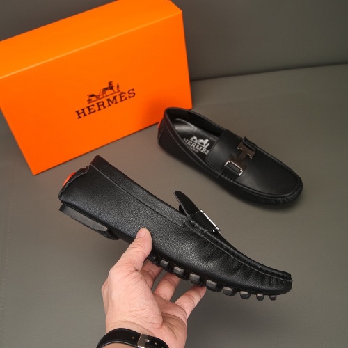 Replica Hermes Leather Shoes For Men #1183684 $68.00 USD for Wholesale
