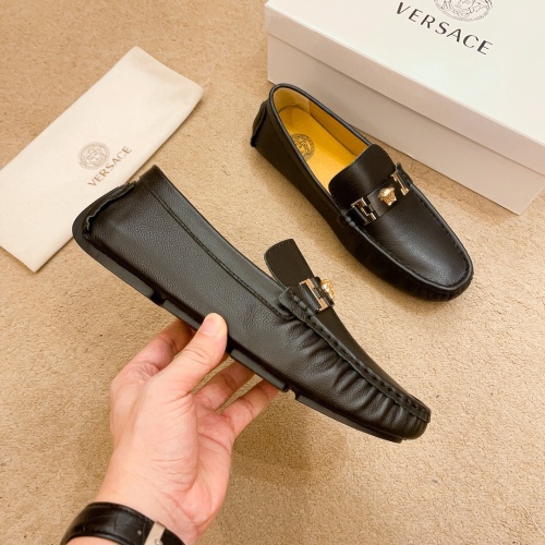 Replica Versace Leather Shoes For Men #1183685 $68.00 USD for Wholesale