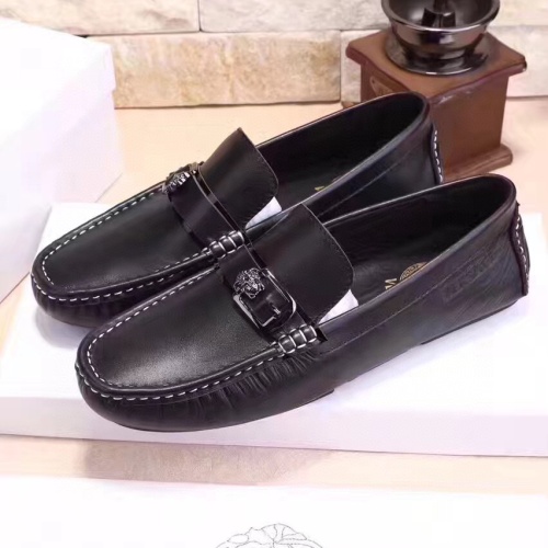 Versace Leather Shoes For Men #1183686 $72.00 USD, Wholesale Replica Versace Leather Shoes