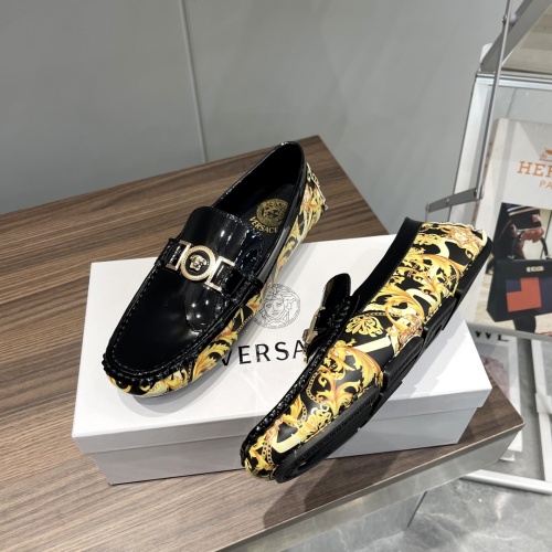 Replica Versace Leather Shoes For Men #1183687 $68.00 USD for Wholesale