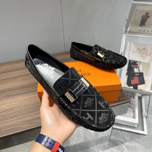 Replica Hermes Leather Shoes For Men #1183688 $72.00 USD for Wholesale