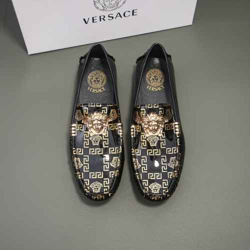Replica Versace Leather Shoes For Men #1183693 $68.00 USD for Wholesale