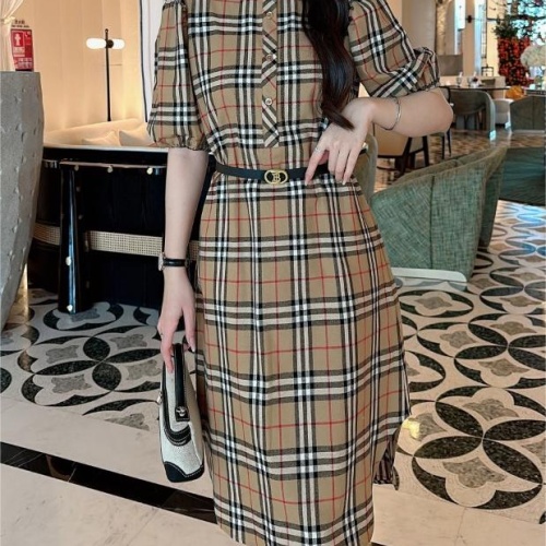 Replica Burberry Dresses Middle Sleeved For Women #1184159 $92.00 USD for Wholesale