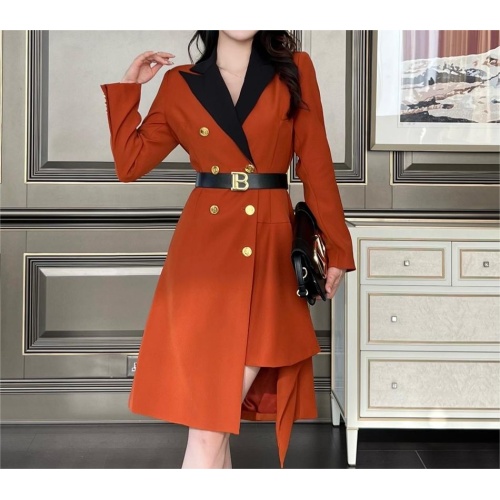 Replica Balmain Dresses Long Sleeved For Women #1184206 $125.00 USD for Wholesale
